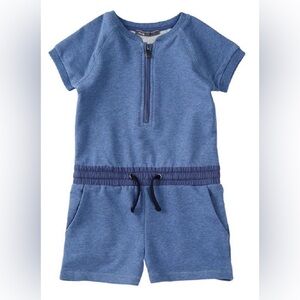 Vince Girls' French Terry Romper Blue Size 4 Cozy Spring Summer